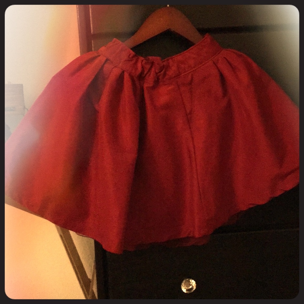 Red fluffy skirt
